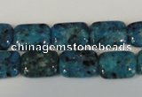 CLJ285 15.5 inches 10*14mm rectangle dyed sesame jasper beads wholesale