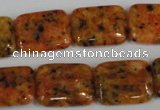 CLJ291 15.5 inches 15*20mm rectangle dyed sesame jasper beads wholesale