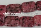 CLJ292 15.5 inches 15*20mm rectangle dyed sesame jasper beads wholesale