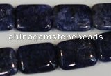 CLJ294 15.5 inches 15*20mm rectangle dyed sesame jasper beads wholesale