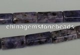 CLJ303 15.5 inches 8*16mm flat tube dyed sesame jasper beads wholesale