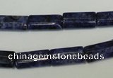 CLJ304 15.5 inches 8*16mm flat tube dyed sesame jasper beads wholesale