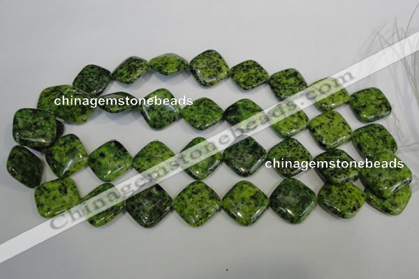 CLJ308 15.5 inches 20*20mm diamond dyed sesame jasper beads wholesale
