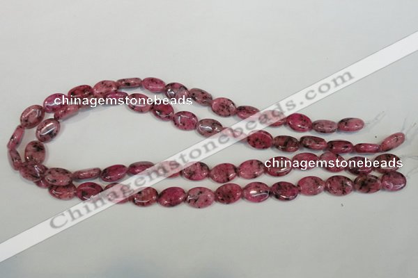 CLJ319 15.5 inches 10*14mm oval dyed sesame jasper beads wholesale