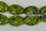 CLJ321 15.5 inches 13*18mm oval dyed sesame jasper beads wholesale