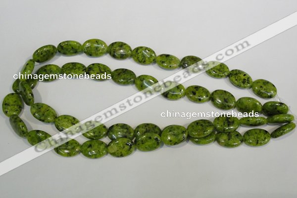 CLJ321 15.5 inches 13*18mm oval dyed sesame jasper beads wholesale