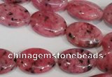 CLJ323 15.5 inches 13*18mm oval dyed sesame jasper beads wholesale