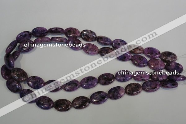CLJ324 15.5 inches 13*18mm oval dyed sesame jasper beads wholesale