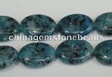 CLJ326 15.5 inches 13*18mm oval dyed sesame jasper beads wholesale