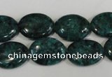 CLJ327 15.5 inches 13*18mm oval dyed sesame jasper beads wholesale