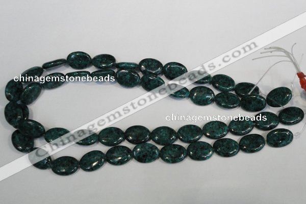 CLJ327 15.5 inches 13*18mm oval dyed sesame jasper beads wholesale