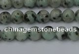 CLJ400 15.5 inches 4mm round sesame jasper beads wholesale