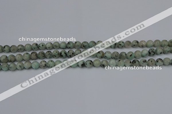 CLJ400 15.5 inches 4mm round sesame jasper beads wholesale