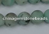 CLJ415 15.5 inches 14mm round matte sesame jasper beads wholesale