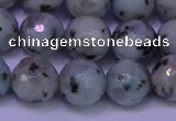 CLJ424 15.5 inches 12mm faceted round sesame jasper beads