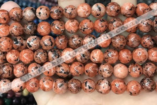 CLJ509 15.5 inches 4mm,6mm,8mm,10mm & 12mm round sesame jasper beads