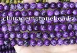 CLJ514 15.5 inches 4mm,6mm,8mm,10mm & 12mm round sesame jasper beads