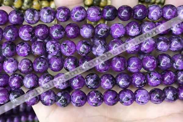 CLJ514 15.5 inches 4mm,6mm,8mm,10mm & 12mm round sesame jasper beads