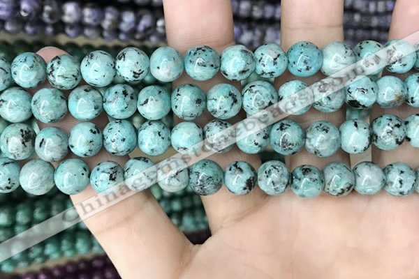 CLJ518 15.5 inches 4mm,6mm,8mm,10mm & 12mm round sesame jasper beads