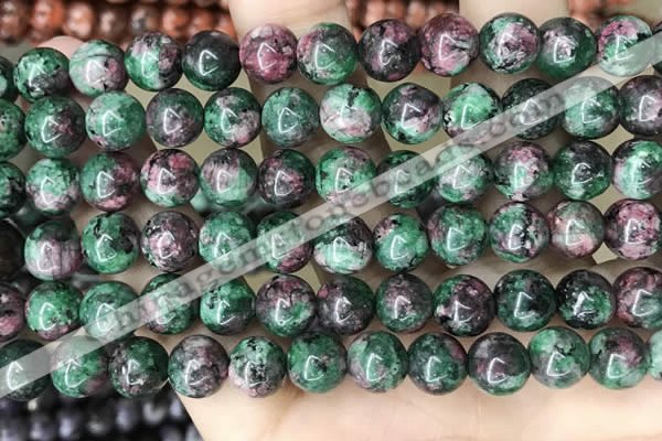 CLJ528 15.5 inches 4mm,6mm,8mm,10mm & 12mm round sesame jasper beads