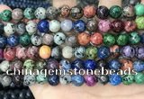 CLJ533 15.5 inches 4mm,6mm,8mm,10mm & 12mm round sesame jasper beads