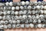 CLJ551 15.5 inches 6mm,8mm,10mm & 12mm faceted round sesame jasper beads