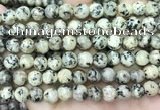 CLJ552 15.5 inches 6mm,8mm,10mm & 12mm faceted round sesame jasper beads