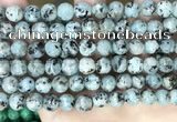 CLJ557 15.5 inches 6mm,8mm,10mm & 12mm faceted round sesame jasper beads