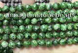 CLJ561 15.5 inches 6mm,8mm,10mm & 12mm faceted round sesame jasper beads