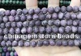 CLJ587 15 inches 8mm round matte sesame jasper beads