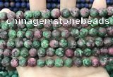 CLJ595 15 inches 8mm round matte sesame jasper beads