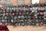 CLJ627 15 inches 8mm faceted nuggets sesame jasper beads