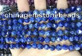 CLJ630 15 inches 8mm faceted nuggets sesame jasper beads