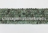 CLJ640 15.5 inches 6mm faceted round sesame jasper beads wholesale