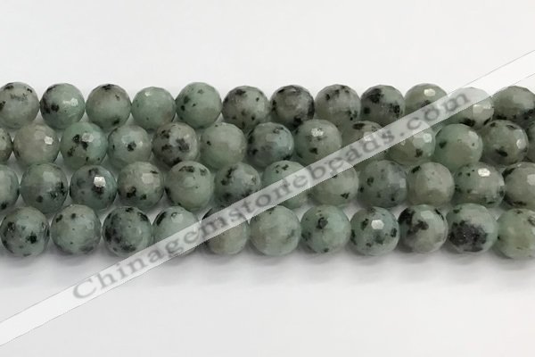 CLJ643 15.5 inches 12mm faceted round sesame jasper beads wholesale