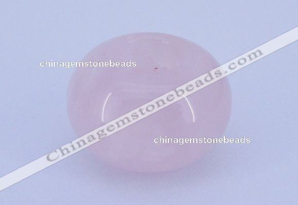 CLO01 19*30mm rondelle loose rose quartz gemstone beads wholesale