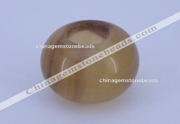 CLO05 19*30mm rondelle loose yellow fluorite gemstone beads wholesale