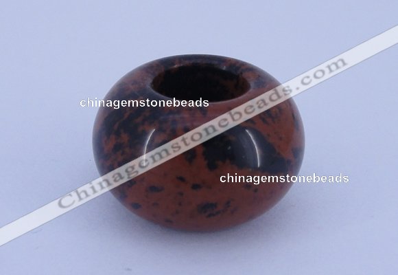 CLO07 19*30mm rondelle loose mahogany obsidian gemstone beads wholesale