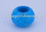 CLO14 19*30mm faceted rondelle loose turquoise gemstone beads wholesale