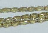 CLQ09 15.5 inches 8*16mm faceted rice natural lemon quartz beads