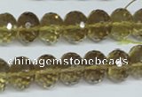 CLQ15 15.5 inches 8*12mm faceted rondelle natural lemon quartz beads