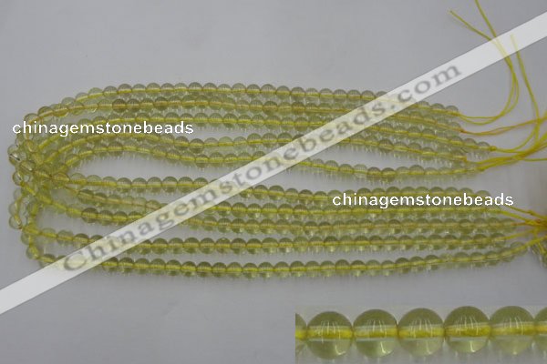 CLQ151 15.5 inches 6mm round natural lemon quartz beads wholesale