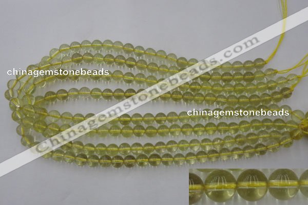 CLQ152 15.5 inches 8mm round natural lemon quartz beads wholesale