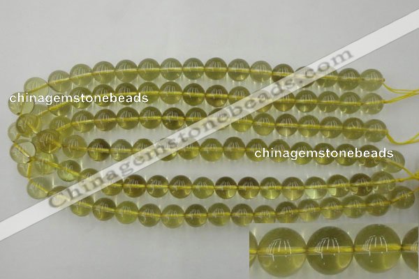 CLQ154 15.5 inches 12mm round natural lemon quartz beads wholesale