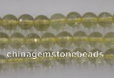 CLQ162 15.5 inches 8mm faceted round natural lemon quartz beads