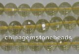 CLQ163 15.5 inches 10mm faceted round natural lemon quartz beads