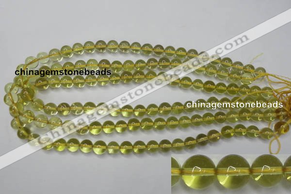 CLQ202 15.5 inches 8mm round natural lemon quartz beads wholesale