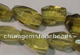 CLQ256 15.5 inches 15*18mm faceted nuggets natural lemon quartz beads