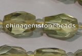CLQ258 15.5 inches 10*14mm – 12*16mm faceted nuggets lemon quartz beads