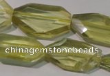 CLQ260 15.5 inches 15*18mm – 20*32mm faceted freeform lemon quartz beads